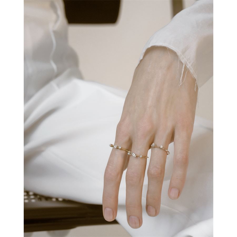 Anello 'Balance' oro bianco BALANCE | AN AU18B1MQ 2TO CT. 0,16+0,03+0,03